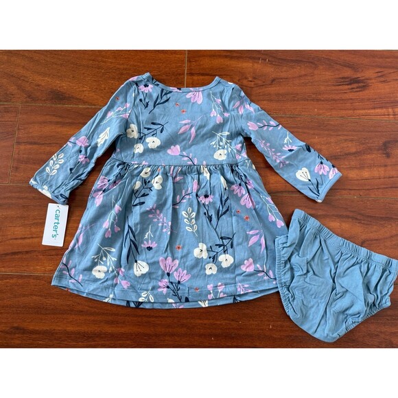 Carter’s Floral Jersey Dress and Undies 18m - Picture 5 of 5